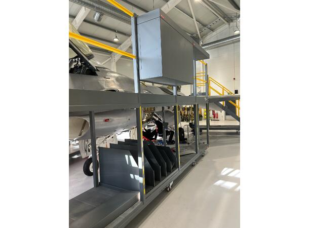 RACKING STORAGE AIRCRAFT SERVICE MODULES RAL 7016, Storage racking, aircraft part 