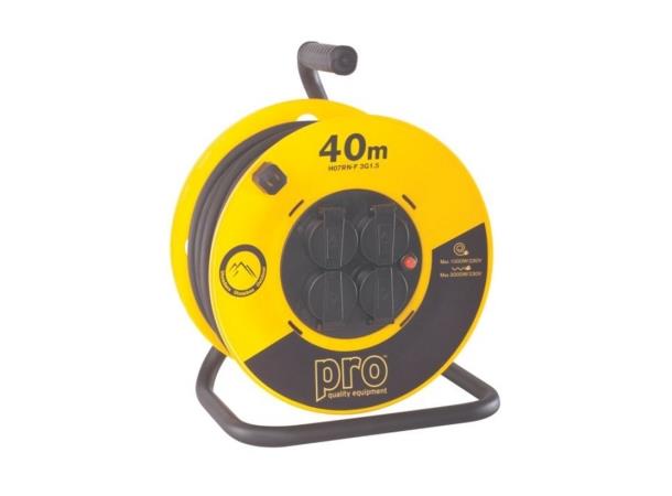 KABELTROMMEL PRO 40M GUMMI 3G1.5MM2 Kabelkvalitet H07Rn-F 