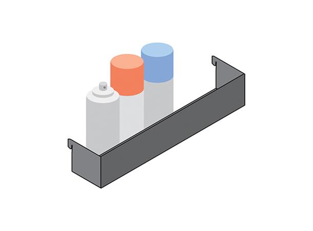 BOKSHOLDER LISTA CADDY 372X70X74Mm Sort Pulverlakk 