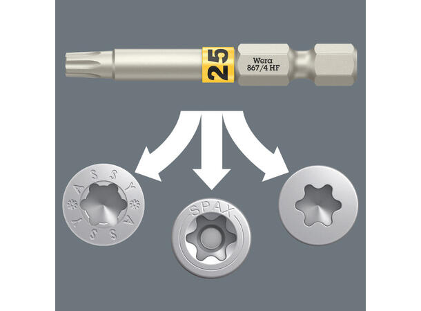 BITS 1/4" TORX® HF TX10 50MM 867/4 HF Wera 