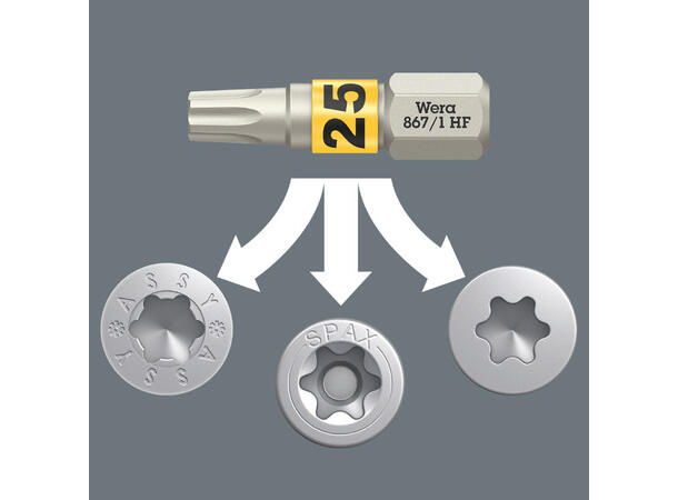 BITS 1/4" TORX® HF TX20 25MM 867/1 HF - Wera 