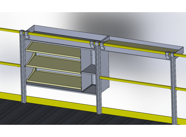 CABINET FOR RAILING SERVICE MODULES Powdercoated, Service maintenance moduls 