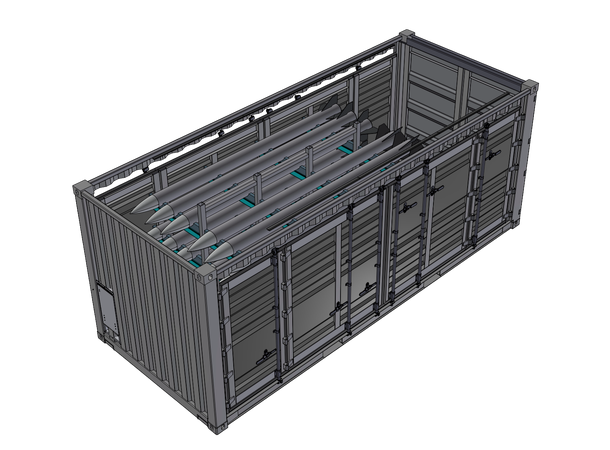 CONTAINER AMRAAM MISSILE 20F ISO Fitted for 16-24 ea. Amraam missiles 