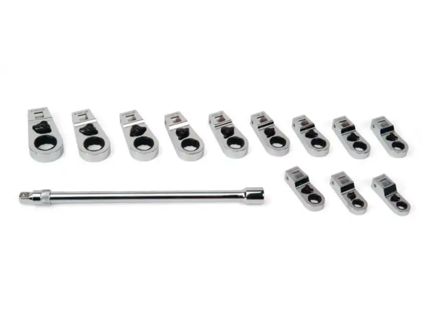 KRÅKEFOT M/SKRALLE SETT 3/8" DR. 8-19MM Tolvkant 13 deler - Blue-Point® 