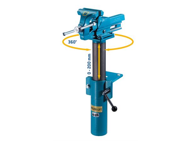 BENKFESTE M/ LØFT OG 360º ROTASJON 120MM For 120mm Skrustikke - Brockhaus-Heuer 