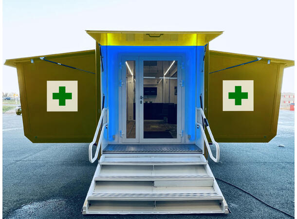MOBILE FLEXMODULE TRAILER EXT. FIRST AID 3 in 1 solution, 3500 kg, 28m2 