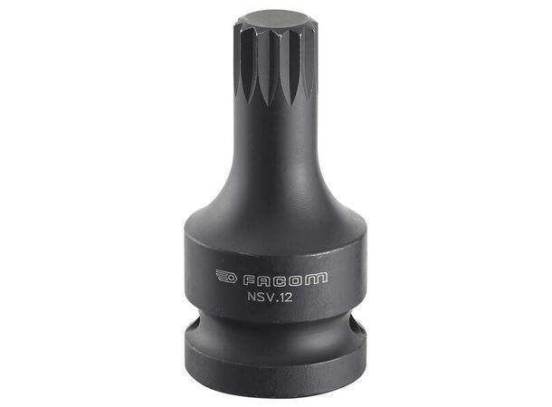 KRAFTPIPE 1/2" SPLINE M6 50mm lengde - Facom 