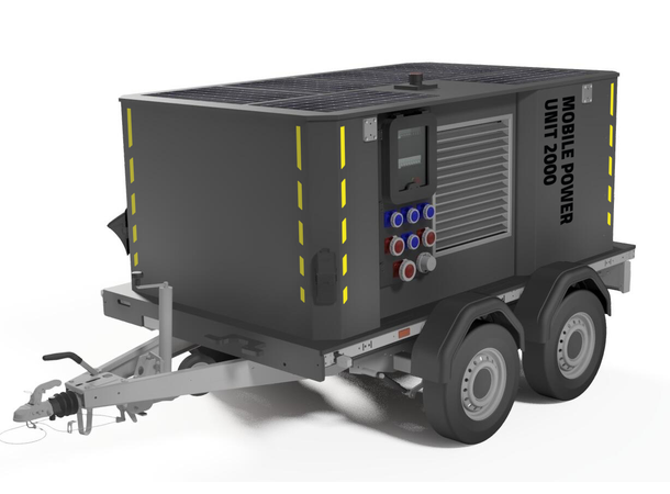 MOBILE POWER UNIT 2000 TRAILER Hybrid Generator, UPS, Green Energy 