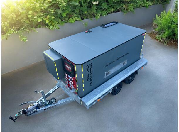 MOBILE POWER UNIT 3000 TRAILER Hybrid Generator, UPS, Green Energy 