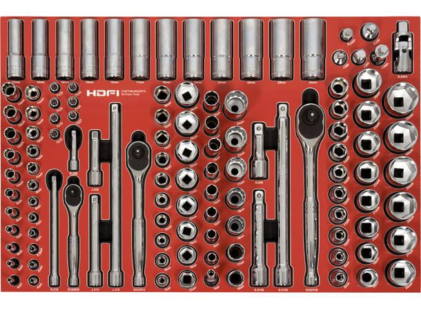 PIPESETT 1/4 - 3/8 - 1/2" DR 117DEL. 24D DE størrelse 575 x 380mm - FTC 